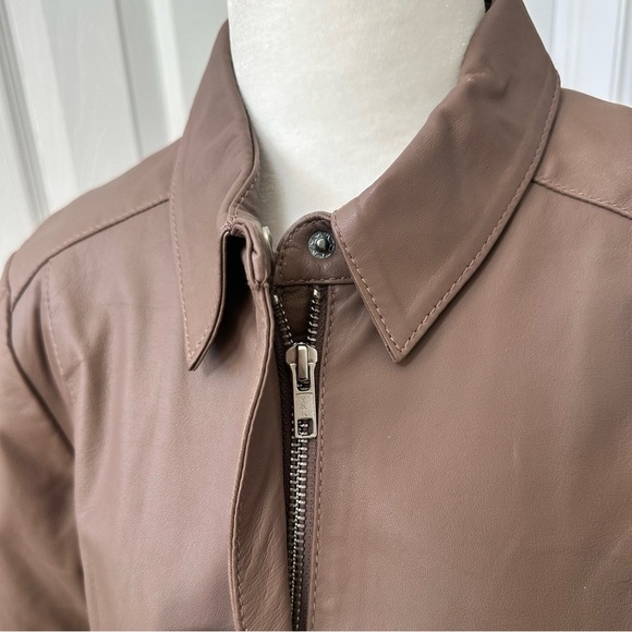 Elegant Brown Leather Women's Dress - Picture 6 of 14